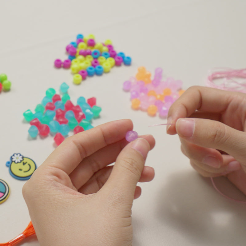 TOYMINGLE儿童手链笑脸串珠手工diy材料女孩玩具